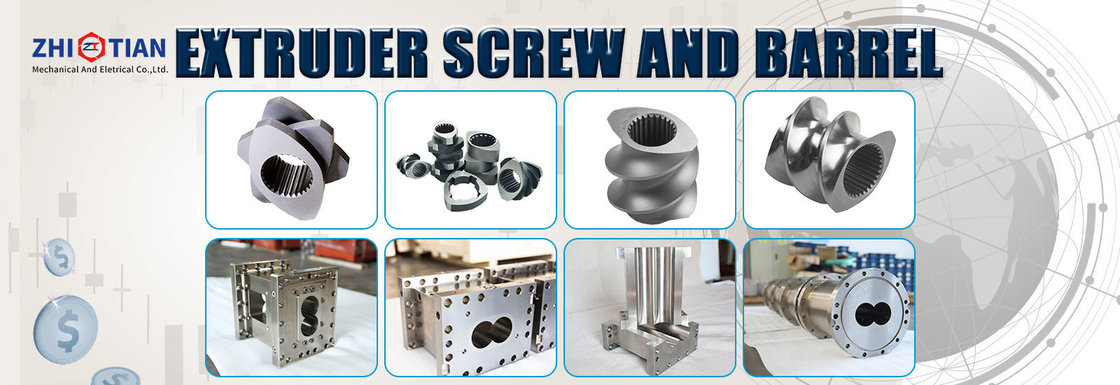 คุณภาพ สกรูคู่ Extruder Parts โรงงาน